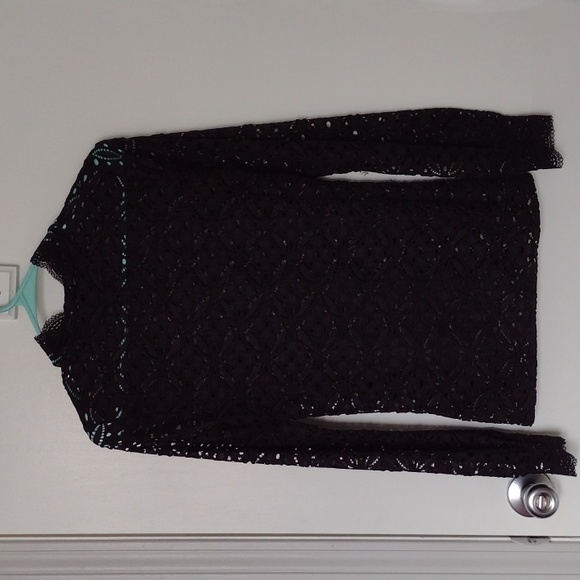 Free People Intimately Black Lace Gothic Victorian Bohemian Top size Small - Picture 11 of 13